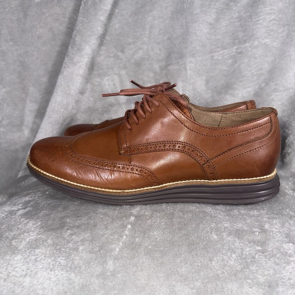 Cole Haan Men's Original Grand Shortwing Wingtip Oxfords Java 9.5 Medium